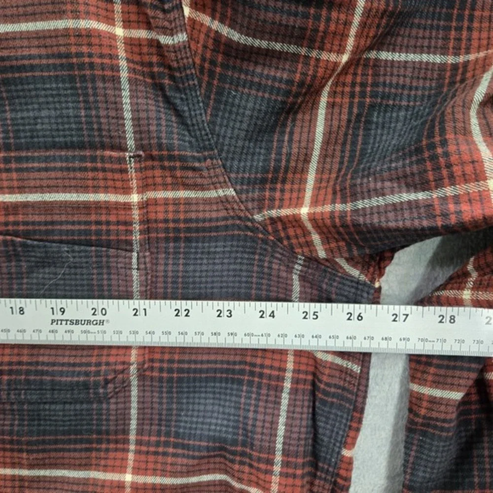 Carhartt Men Button‎ Up Shirt XL Red Plaid Logo Flannel Hamilton Relaxed